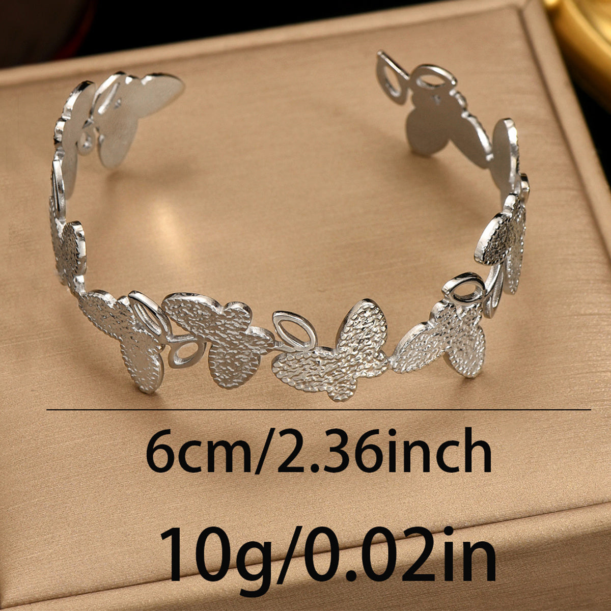 Lxalry Platinum Plated Stainless Steel Butterfly Carved Link Bracelet Hypoallergenic Skin Safe Jewelry For Daily   Evening Wear  Never Tarnish Handmade Luxury Gift For Her
