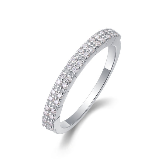 For Love - A Fashionable And Luxurious Jewelry Accessory Set With Moissanite S925 Sterling Silver And Platinum-plated Diamond