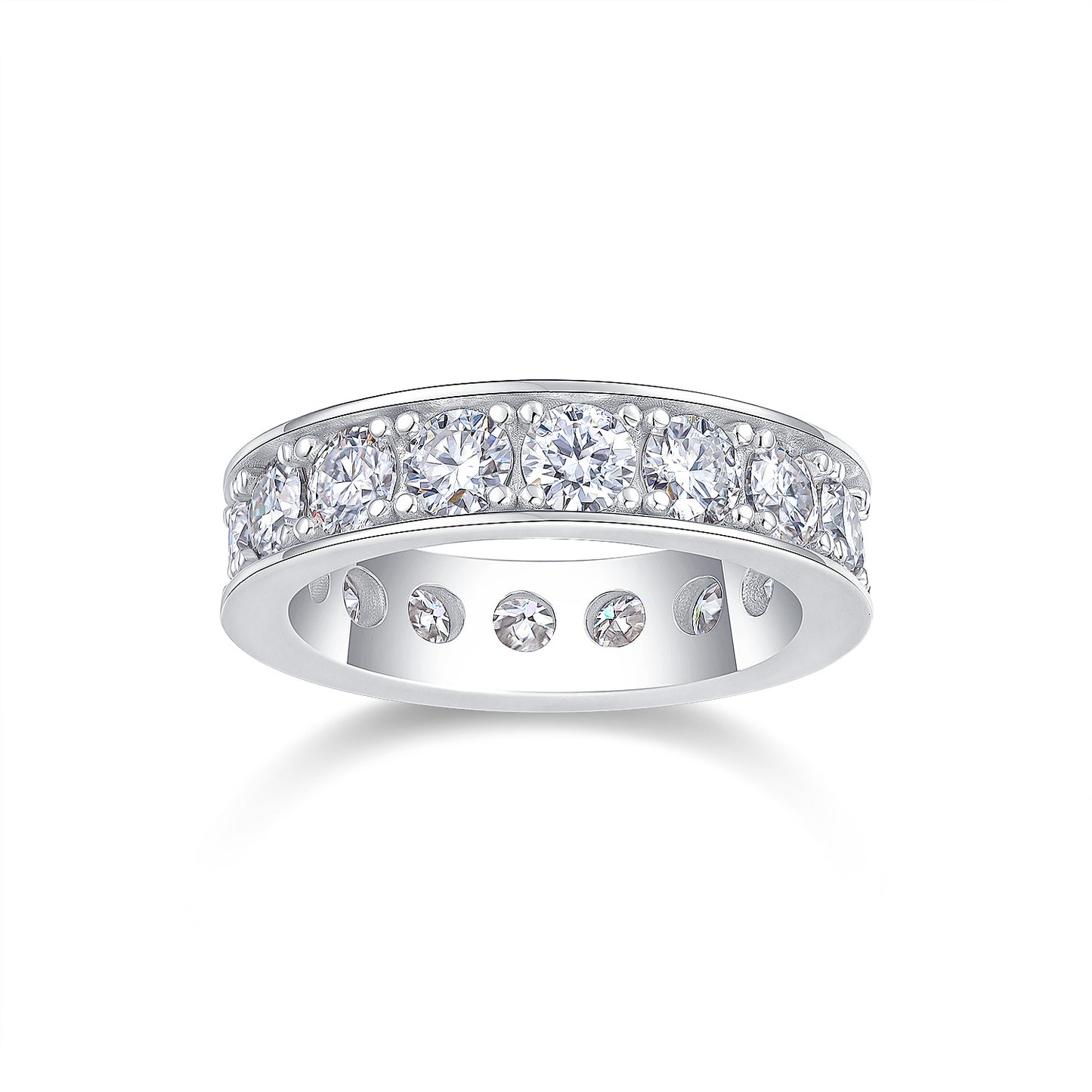 Flowing Clouds Convey Emotions - A Fashionable And Luxurious Jewelry Piece Set With One-third Carat Moissanite S925 Sterling Silver And Platinum-plated Diamond