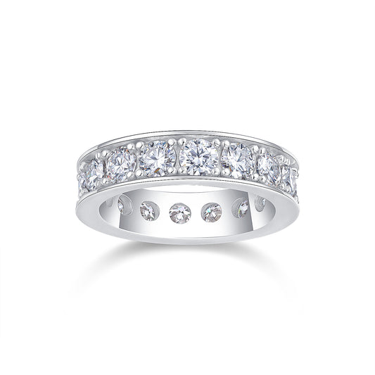Flowing Clouds Convey Emotions - A Fashionable And Luxurious Jewelry Piece Set With One-third Carat Moissanite S925 Sterling Silver And Platinum-plated Diamond
