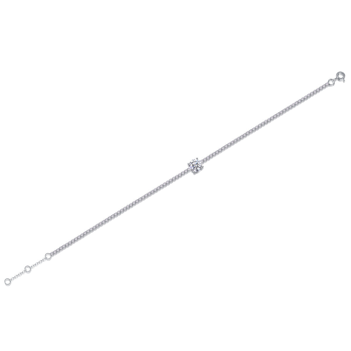 Dawn Luxury Fashion Mossan Diamond S925 Silver Bracelet